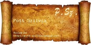 Pott Szilvia névjegykártya